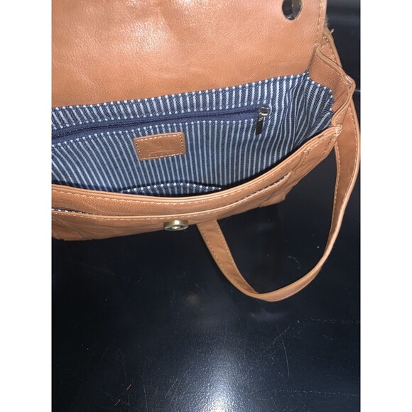 Joy Susan Jackie Large Flap Sueded Medium Crossbody Handbag (Whiskey) - Picture 3 of 7